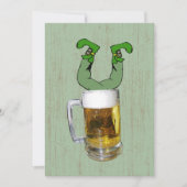 Leprechaun in het bier kaart (Voorkant)