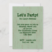 Leprechaun in het bier kaart (Achterkant)