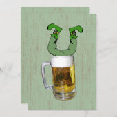 Leprechaun in het bier kaart (Voorkant / Achterkant)