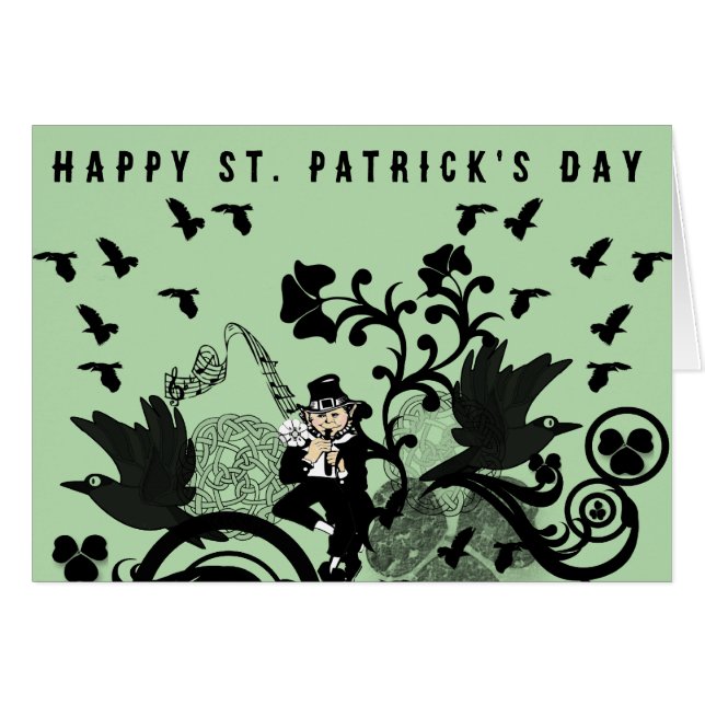 Leprechaun in het zwart (Voorkant Horizontaal)