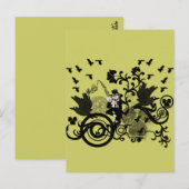 Leprechaun in het zwart briefkaart (Voorkant / Achterkant)