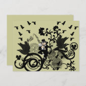 Leprechaun in het zwart briefkaart (Voorkant / Achterkant)