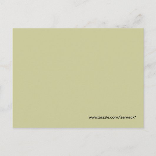 Leprechaun in het zwart briefkaart (Achterkant)