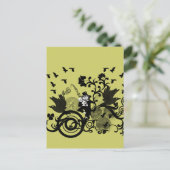 Leprechaun in het zwart briefkaart (Staand voorkant)