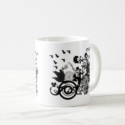 Leprechaun in het zwart koffiemok (Voorkant rechts)