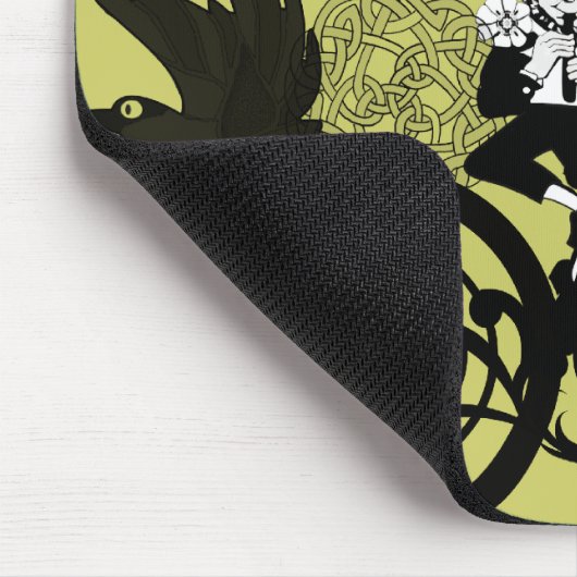 Leprechaun in het zwart muismat (Hoek)