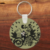 Leprechaun in het zwart sleutelhanger (Voorkant)