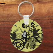 Leprechaun in het zwart sleutelhanger (Voorkant)