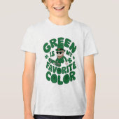 Leprechaun in Sneakers Tri-Blend Shirt (Voorkant)