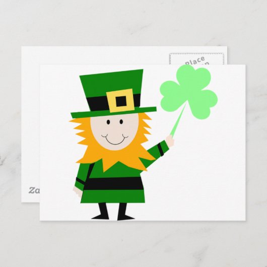 Leprechaun Irish Folklore Fairy Elf Art Cute Fun Briefkaart (Voorkant / Achterkant)