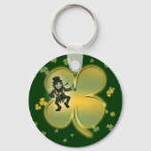Leprechaun irish luck shamrocks sleutelhangers (Voorkant)