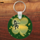 Leprechaun irish luck shamrocks sleutelhangers (Voorkant)