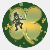 Leprechaun irish luck shamrocks stickers (Voorkant)
