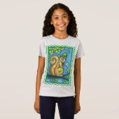 LEPRECHAUN IRISH SQUIRREL, ST. PATRICK'S DAG Lucky T-shirt (Voorkant volledig)