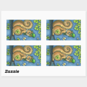 LEPRECHAUN IRISH SQUIRREL, STICKER VAN LEPRECHAUN