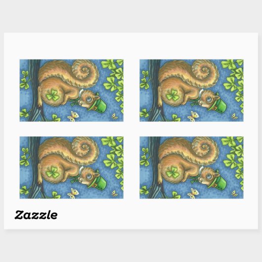 LEPRECHAUN IRISH SQUIRREL, STICKER VAN LEPRECHAUN (Vel)