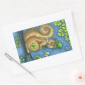 LEPRECHAUN IRISH SQUIRREL, STICKER VAN LEPRECHAUN (Envelop)