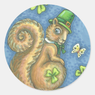 LEPRECHAUN IRISH SQUIRREL, STICKER VAN LEPRECHAUN