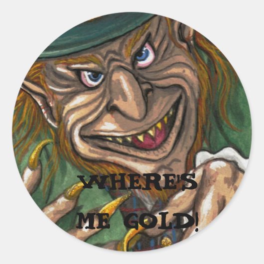 LEPRECHAUN Irish Sticker (Voorkant)