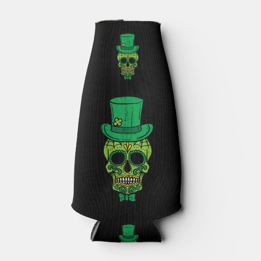 Leprechaun Irish Sugar Skull St Patricks Day Flesjeskoeler (Voorkant)