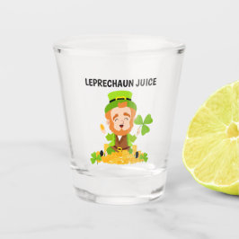 Leprechaun Juice Funny Leprechaun en Shamrock Shot Glas