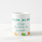 Leprechaun Juice Inside met kleurrijke klaverblade Koffiemok (Center)