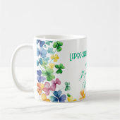 Leprechaun Juice Inside met kleurrijke klaverblade Koffiemok (Links)