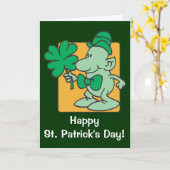 Leprechaun Kaart (Gele Bloem)