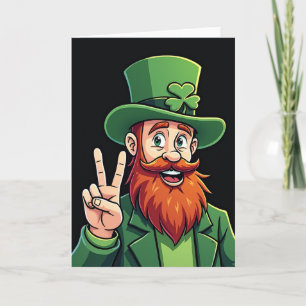 Leprechaun Kabouter Groen Patroon Kaart