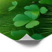 Leprechaun Kabouter St. Patrick's Day Klaver Poste Poster (Hoek)