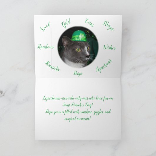 "Leprechaun Kat!" Kaart (Binnen)