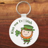 Leprechaun Kiss Ik ben Iers Sleutelhanger (Voorkant)