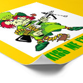 leprechaun, KISS ME IK BEN IRISH Poster (Hoek)