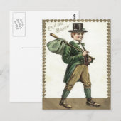 Leprechaun Klaver Hobo Bundel Briefkaart (Voorkant / Achterkant)