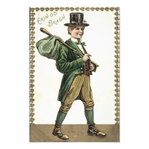 Leprechaun Klaver Hobo Bundel Foto Afdruk