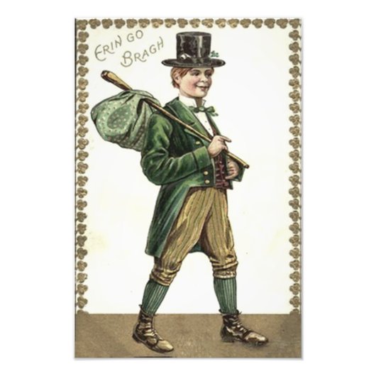Leprechaun Klaver Hobo Bundel Foto Afdruk (Voorkant)