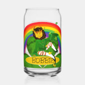 Leprechaun Klaver Naam  Blikvorm Glas (Voorkant)