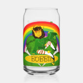 Leprechaun Klaver Naam  Blikvorm Glas (Achterkant)