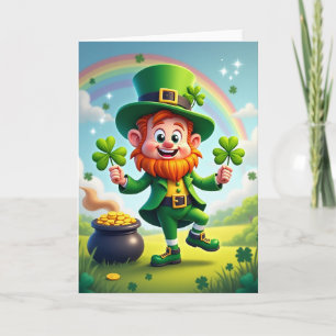 Leprechaun Klaver Scene Kaart