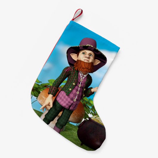 Leprechaun Kleine Kerstsok (Voorkant (Hangend))