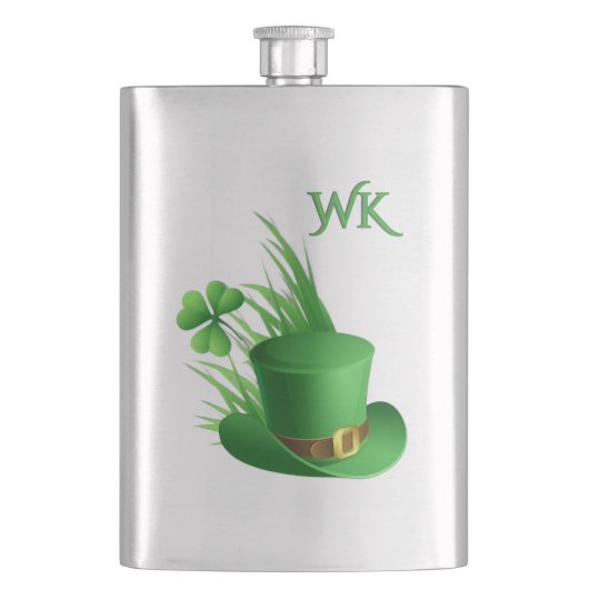 Leprechaun Kloverhoed in Gras Monogram Flacon (Voorkant)