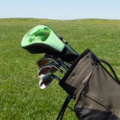 Leprechaun Kloverhoed in Gras Monogram Golfheadcover (Insitu)