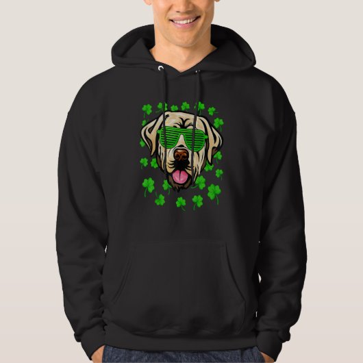 Leprechaun Labrador St Patrick's Day Dog Shamrock Hoodie (Voorkant)