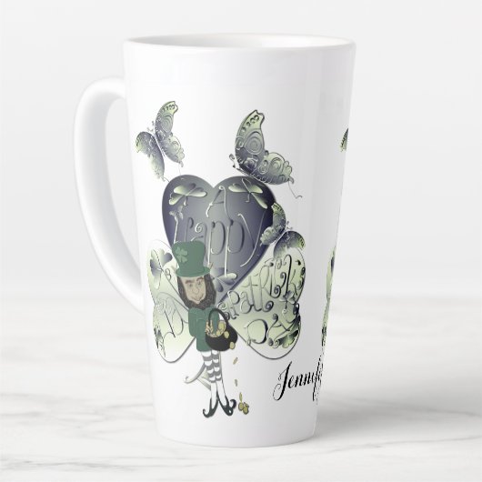 Leprechaun Latte: "Heb een Happy St. Patrick's Day Latte Mok (Linkerhoek)