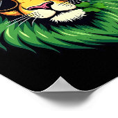 Leprechaun Leeuw St. Patrick's Day Ierse Shamrock Poster (Hoek)