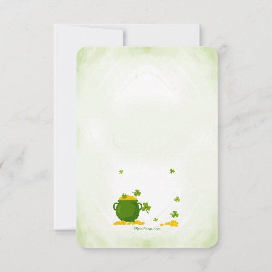 Leprechaun Legs St. Patrick's Day Uitnodiging (Achterkant)