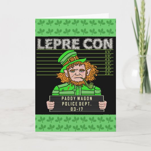 Leprechaun Leprecon Mugshot Kaart (Voorkant)