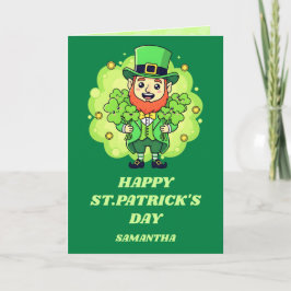 Leprechaun Love St. Patrick’s Day Card Kaart