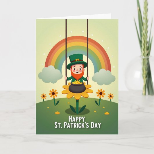 Leprechaun Luck Vector Art Card Kaart (Voorkant)
