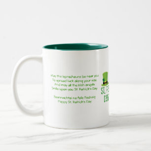 Leprechaun Luck-Verse Tweekleurige Koffiemok